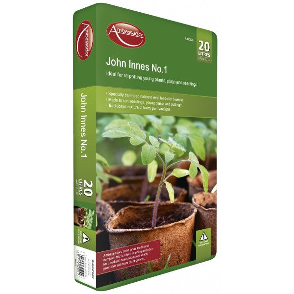 Ambassador Peat Free John Innes No.1 Compost 20 Litres Seedlings & Cuttings