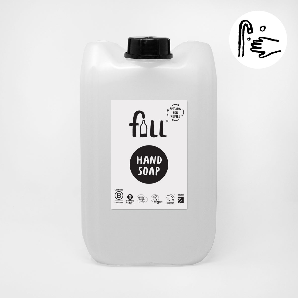 Fill Refill Co Unscented Hand Soap 500ml - Refillable Fragrance-Free Hand Wash